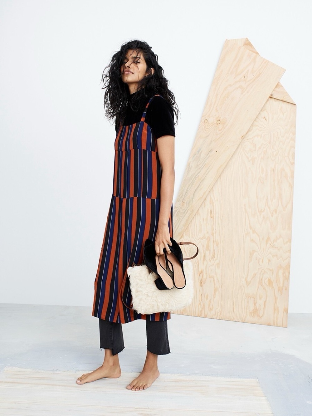 Madewell X No 6 Patchwork Silk Shift Dress - 4